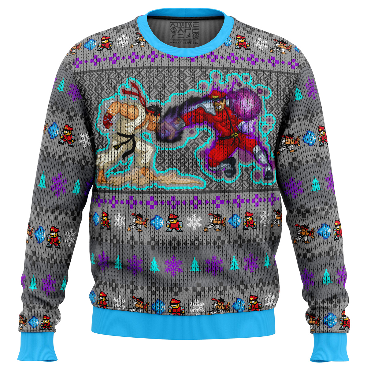 Street Fighter Ryu Vs. M. Bison Ugly Christmas Sweater- Best Christmas Gifts 2023