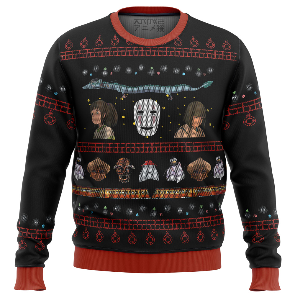 Studio Ghibli Spirited Ugly Christmas Sweater- Best Christmas Gifts 2023