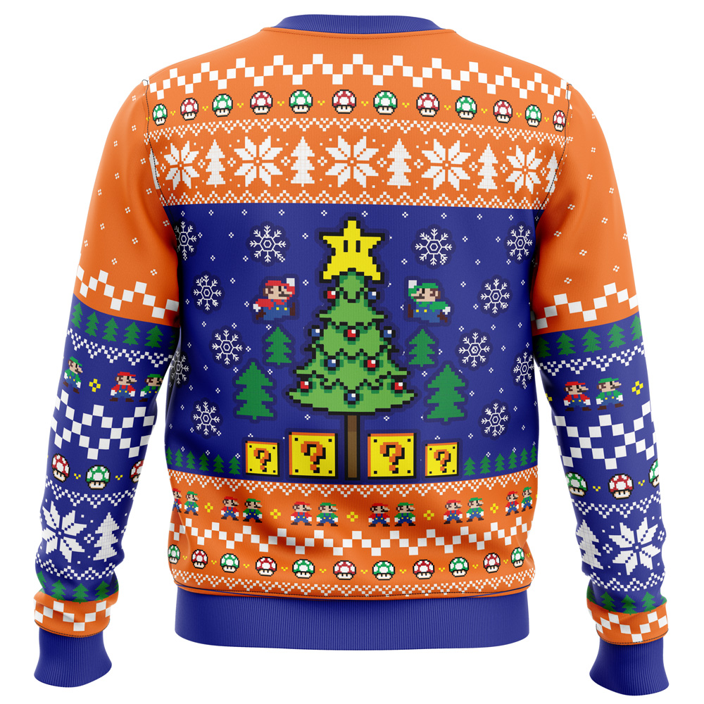 Super Bros Christmas Super Mario Bros. Ugly Christmas Sweater- Best Christmas Gifts 2023