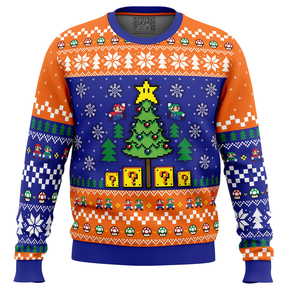 Super Bros Christmas Super Mario Bros. Ugly Christmas Sweater- Best Christmas Gifts 2023