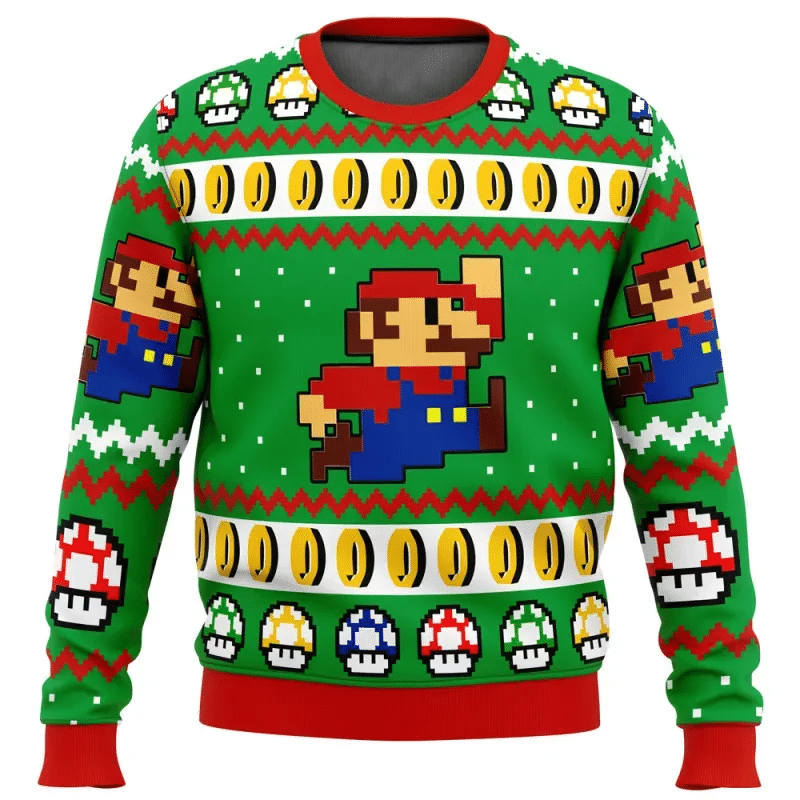 Super Mario Nintendo 8 Ugly Sweater Gifts- Best Christmas Gifts 2023