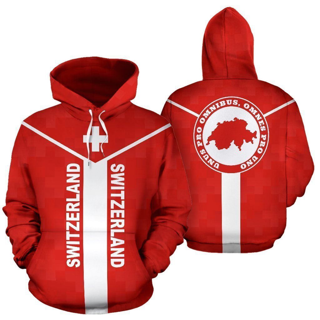 Switzerland Rising Pullover 3D Hoodie