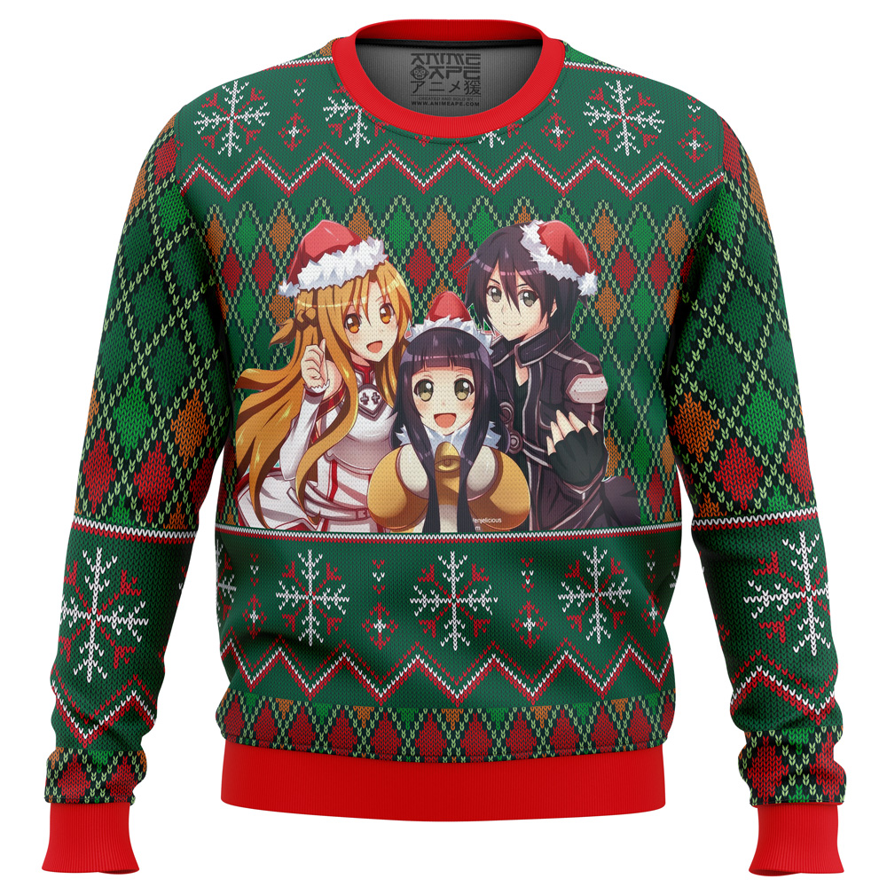 Sword Art Online Ugly Christmas Sweater- Best Christmas Gifts 2023