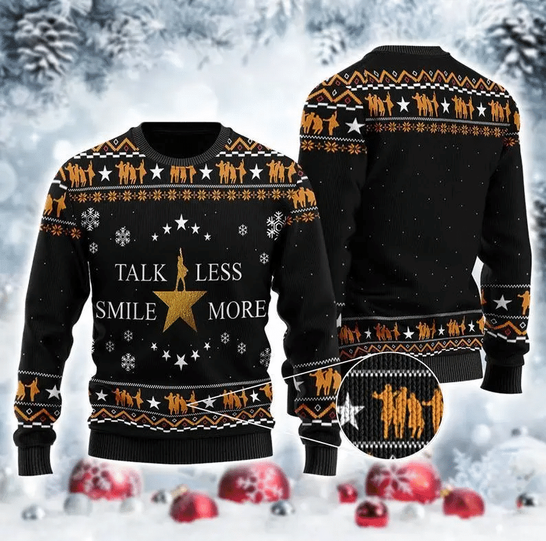 Talk Less Smile More Ugly Christmas Sweater – Best Christmas Gifts 2023