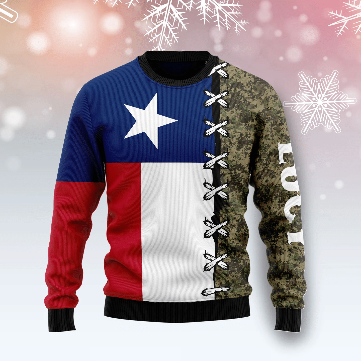 Texas Camo Personalized Christmas Ugly Christmas Sweater- Best Christmas Gifts 2023