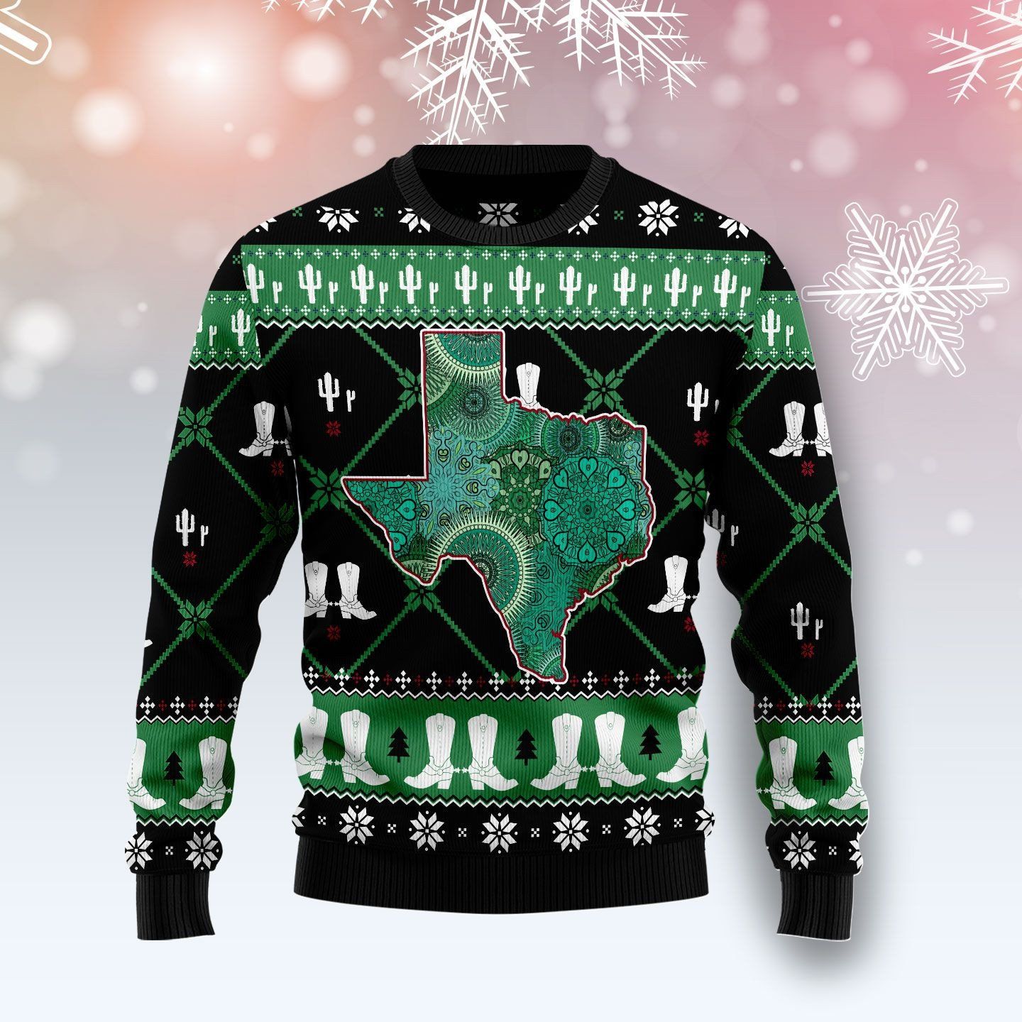 Texas Usa Symbols Ugly Christmas Sweater- Best Christmas Gifts 2023