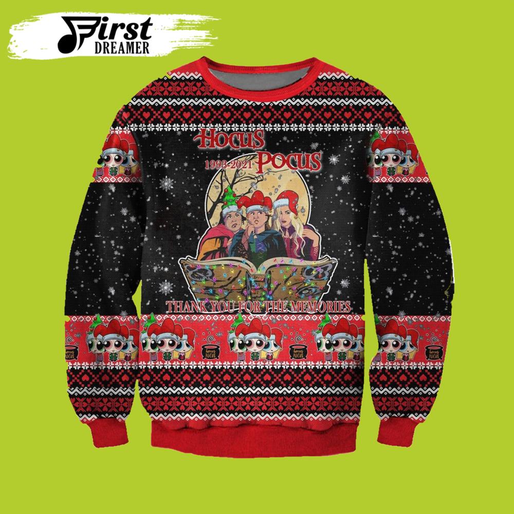 Thankyou For Memories Hocus Pocus Ugly Christmas Sweater- Best Christmas Gifts 2023