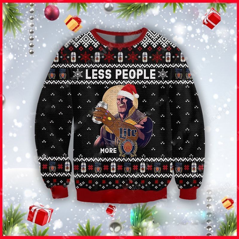 Thanos Less People More Lite Ugly Sweater- Best Christmas Gifts 2023