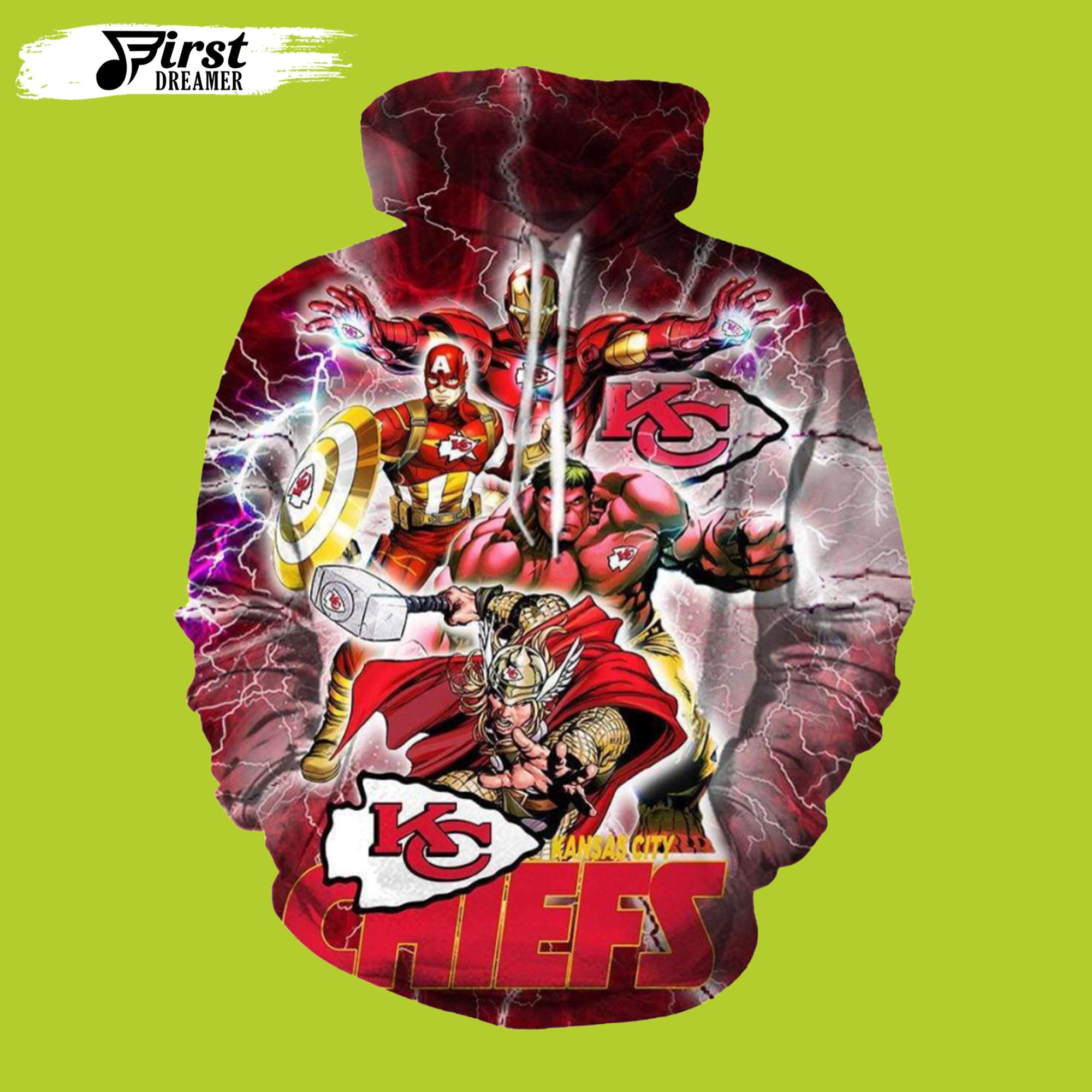 The Avengers Kansas City Chiefs Hoodie 3D