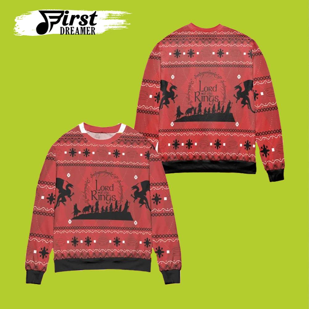 The Fellowship Way To Mordor Lord Of The Rings Ugly Christmas Sweater- Best Christmas Gifts 2023