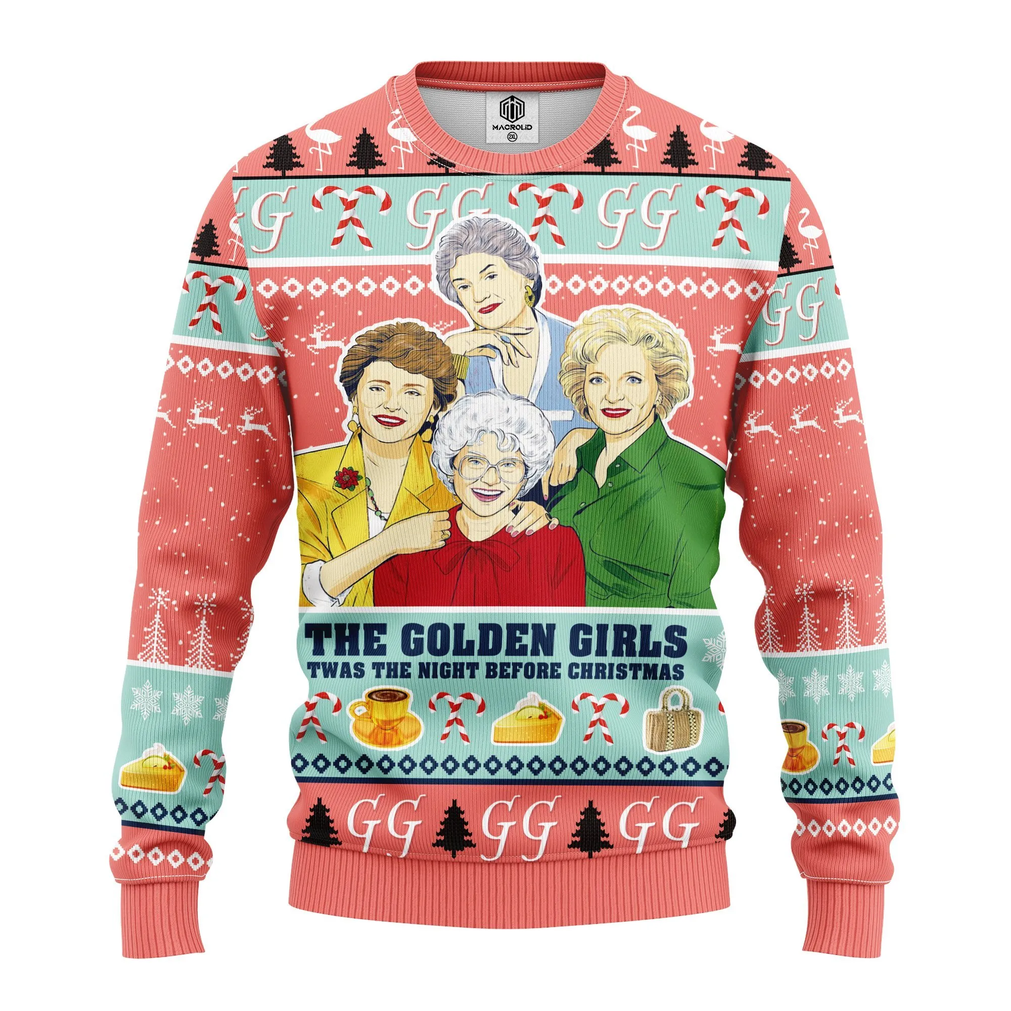 The Golden Girls Twas The Night Before Christmas Ugly Christmas Sweater 266- Best Christmas Gifts 2023