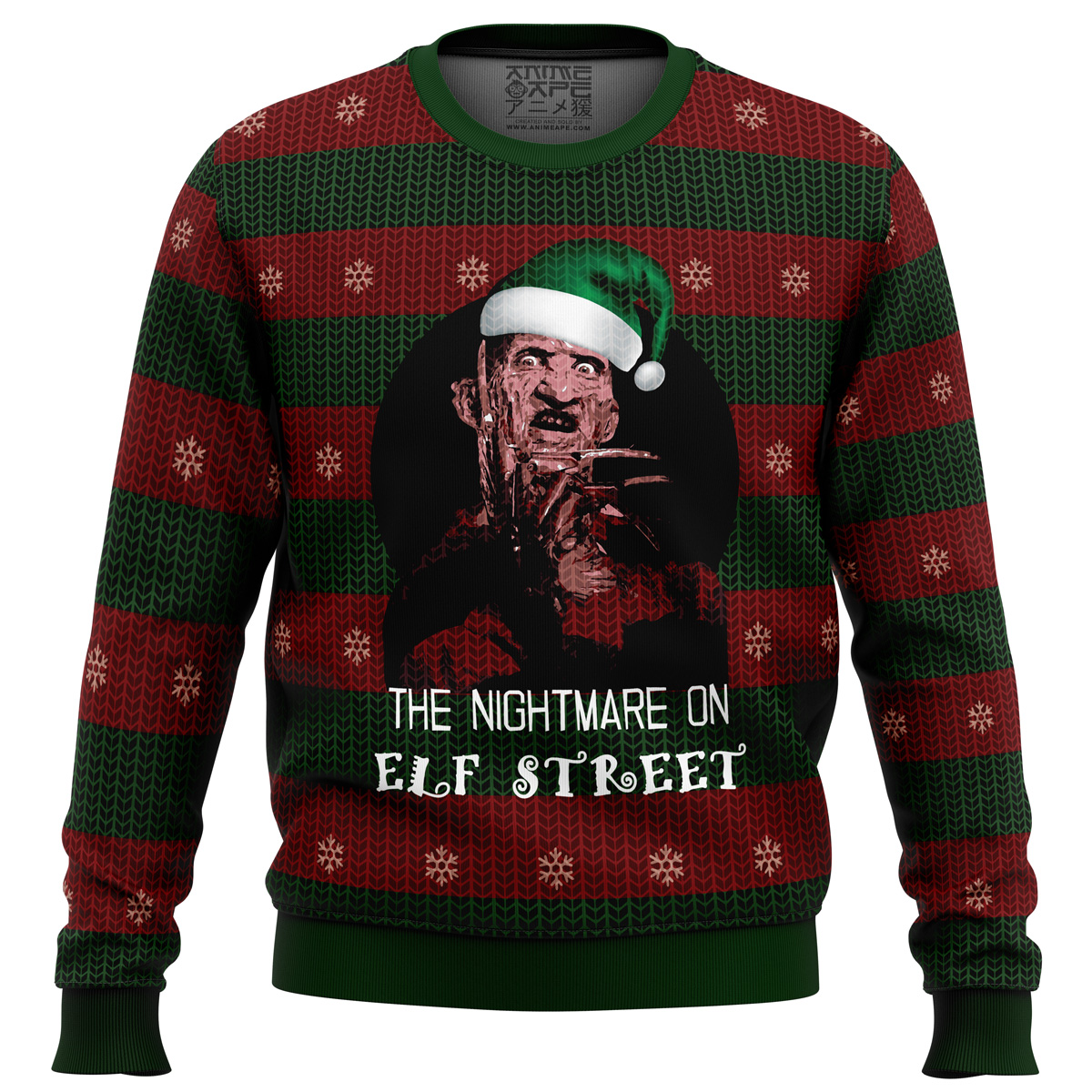 The Nightmare On Elf Street Freddy Krueger Ugly Christmas Sweater- Best Christmas Gifts 2023