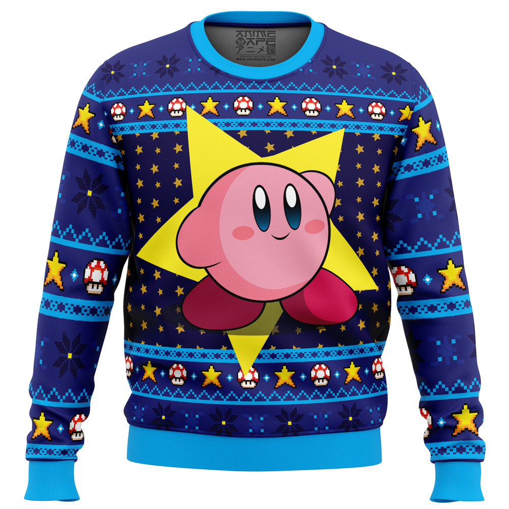 The Pink Hero Kirby’s Dream Land Ugly Christmas Sweater- Best Christmas Gifts 2023