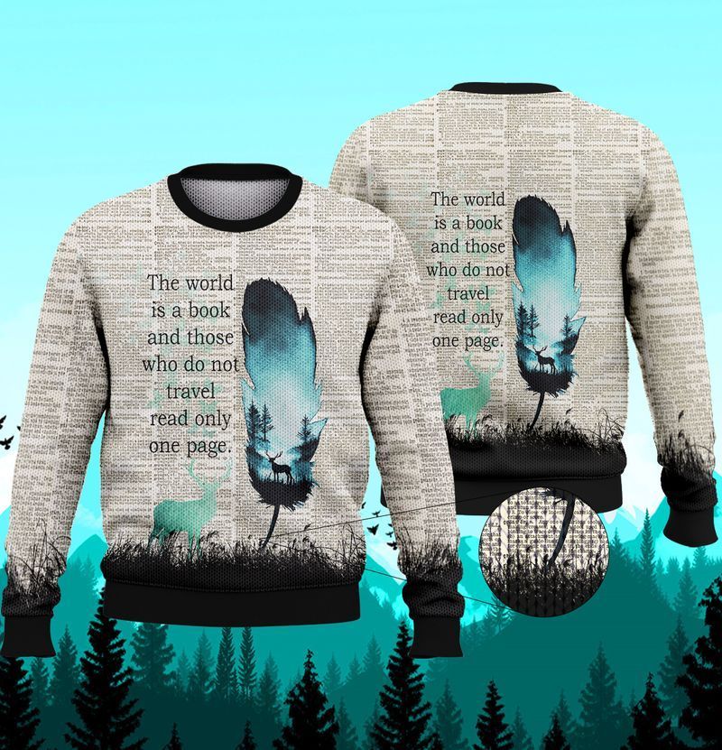 The World Is A Book Trending Ugly Christmas Sweater- Best Christmas Gifts 2023