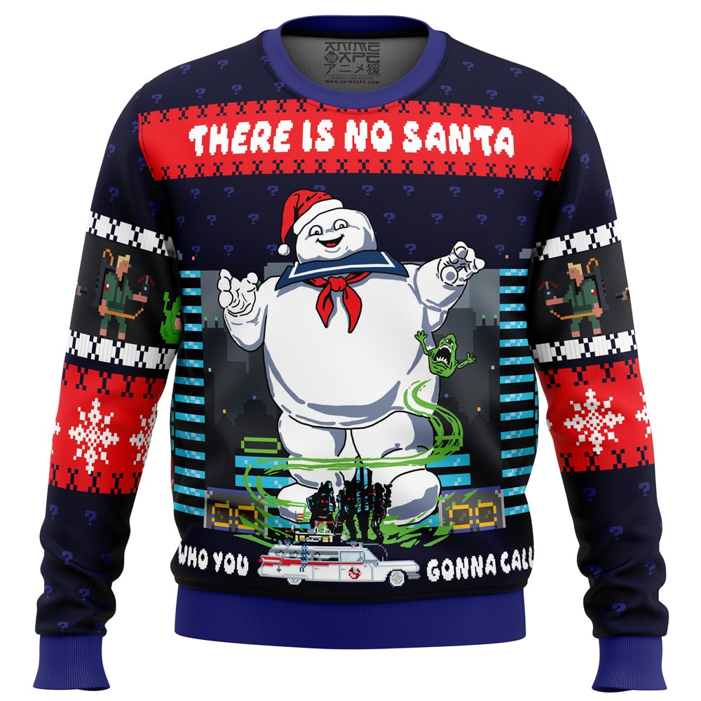 There Is No Santa Ghostbusters Ugly Christmas Sweater- Best Christmas Gifts 2023