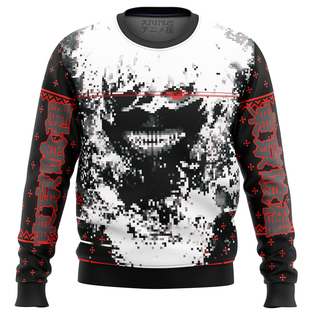 Tokyo Ghoul Kaneki Splatter Ugly Christmas Sweater- Best Christmas Gifts 2023