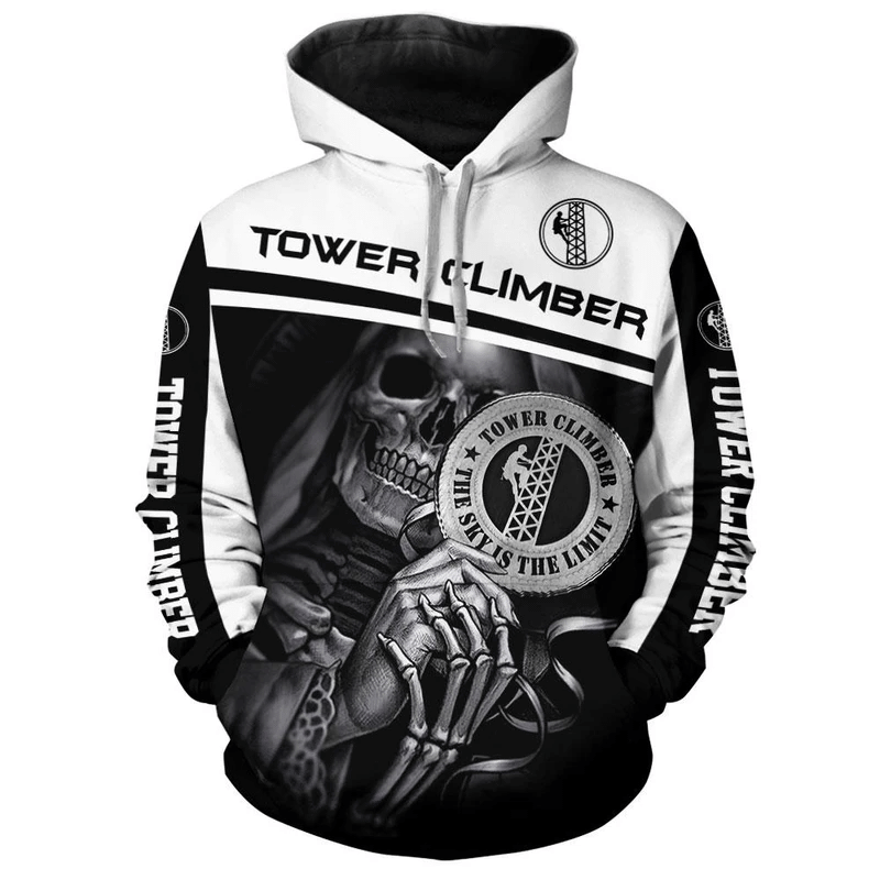 Tower Climber Gifts Skull Tower Climber Gifts Black And White