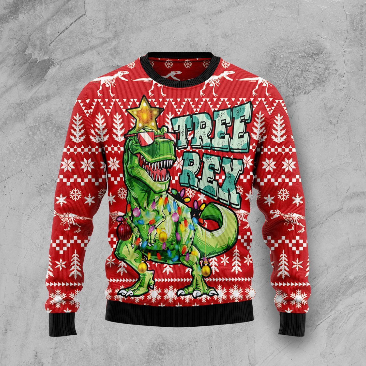 Tree Rex Trex Dinosaur Christmas Ugly Christmas Sweater- Best Christmas Gifts 2023