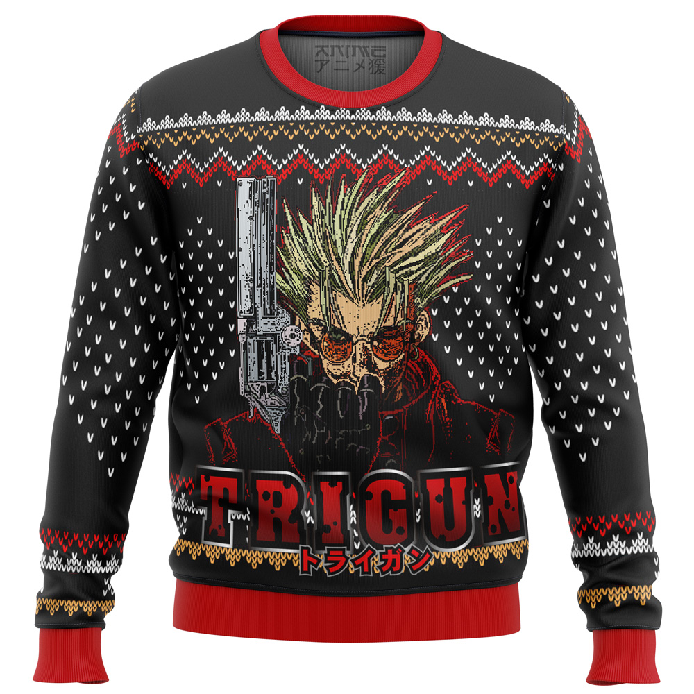 Trigun Vash Emblem Ugly Christmas Sweater- Best Christmas Gifts 2023