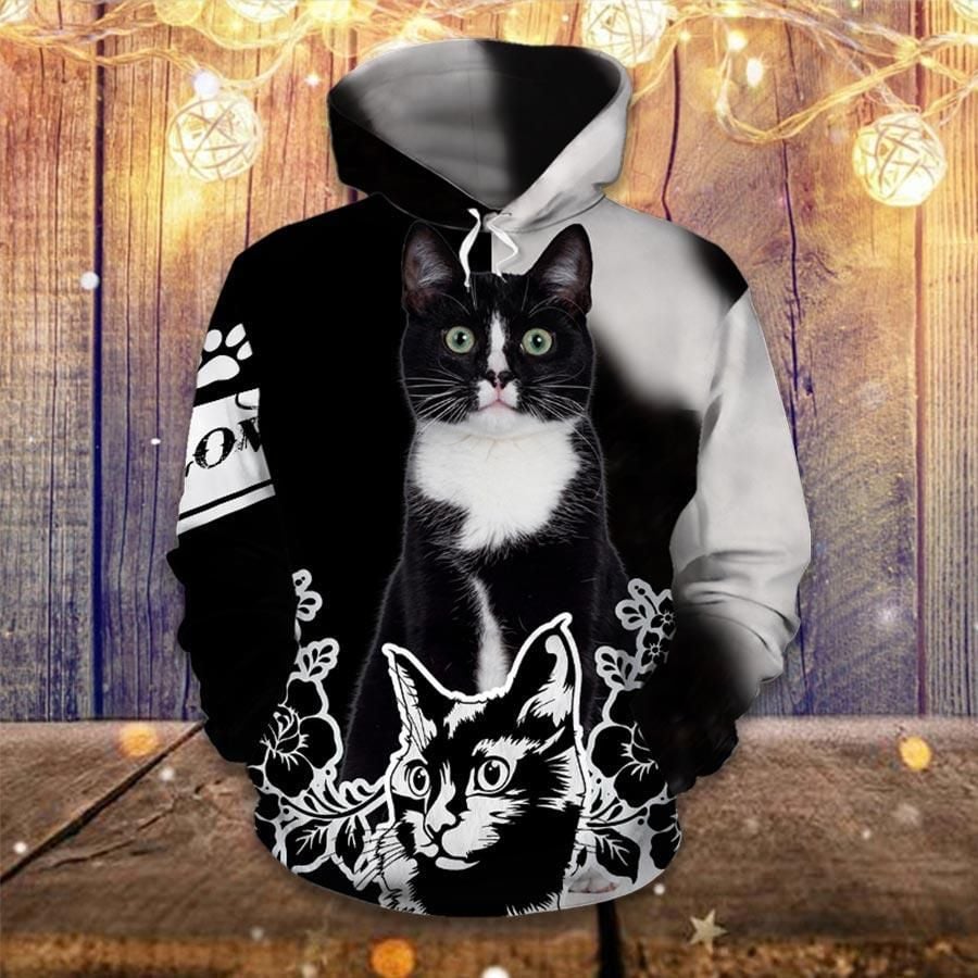 Tuxedo Cat Fur 3D Hoodie