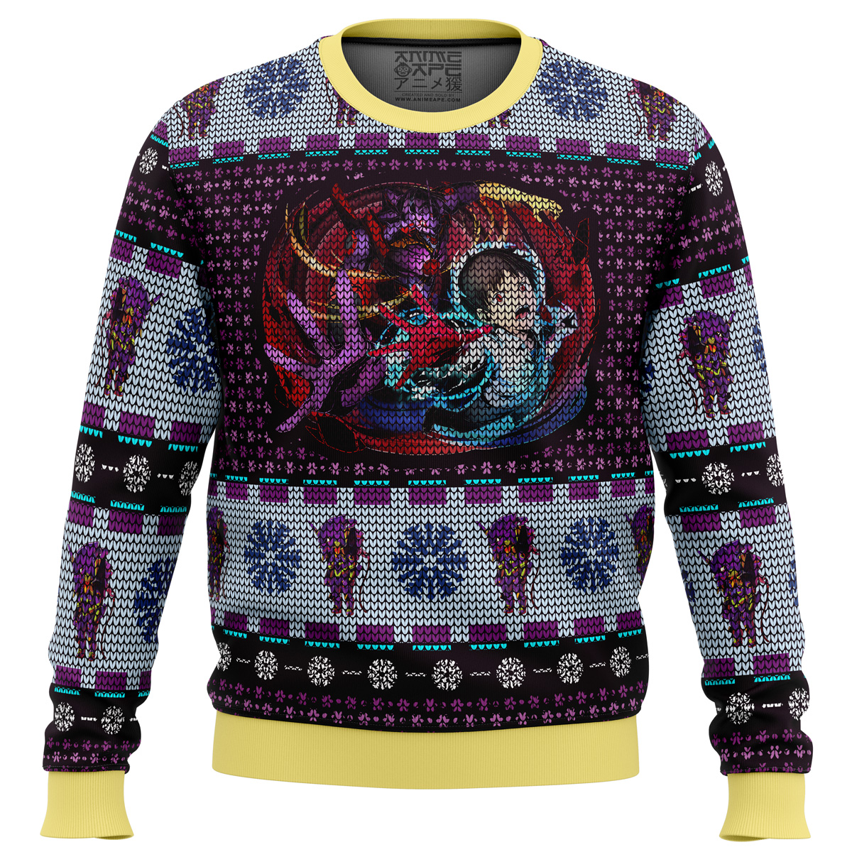 Unit-01 Ikari Shinji Neon Genesis Evangelion Ugly Christmas Sweater- Best Christmas Gifts 2023