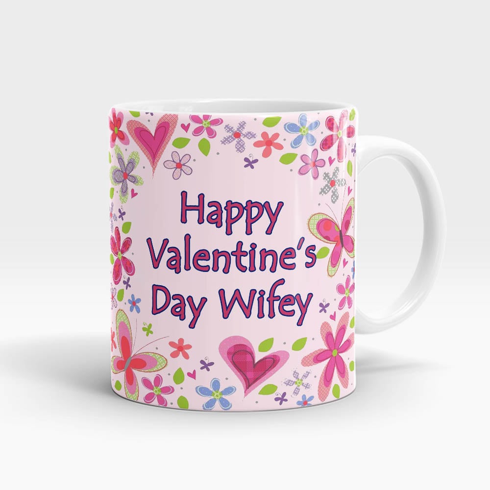 Valentine’s Day Floral Name Mug