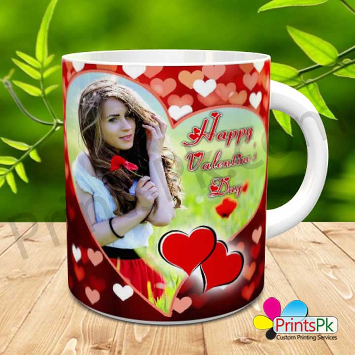 Valentines Day Mug with Photo and Name Best Love Gift