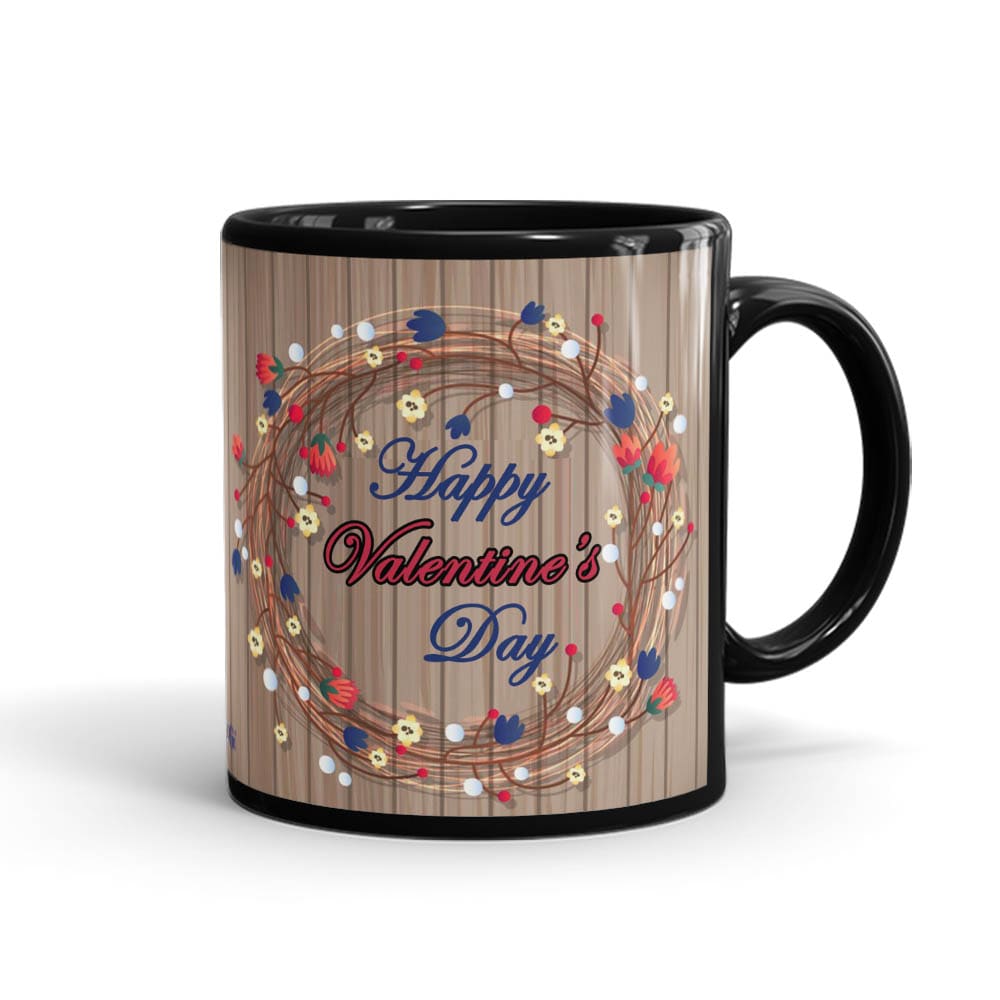 Valentine’s Day Wooden Theme Mug