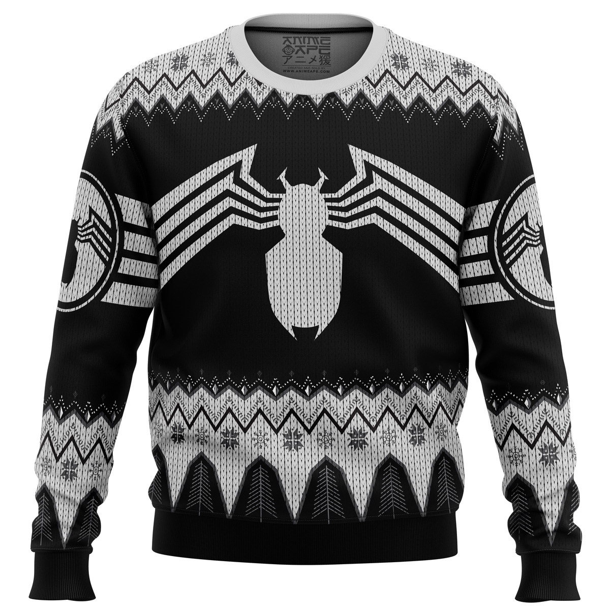 Venom Marvel Venom Symbol Ugly Christmas Sweater- Best Christmas Gifts 2023