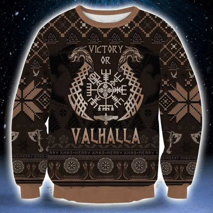 Victory Or Valhalla Ugly Christmas Sweater – Best Christmas Gifts 2023