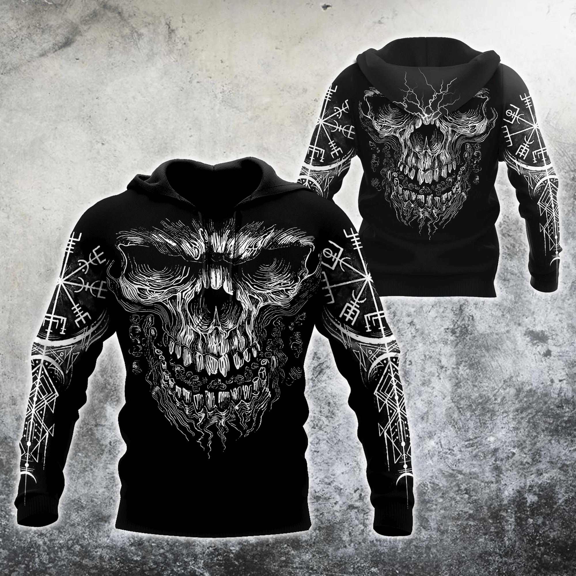 Viking Skull 3D Hoodie