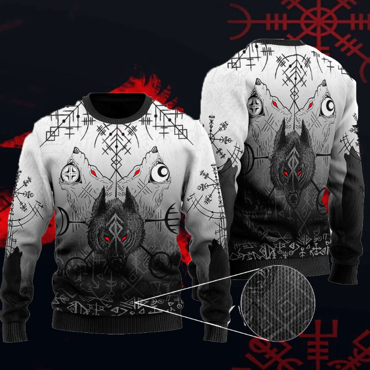 Viking Wolf Ugly Christmas Sweater – Best Christmas Gifts 2023