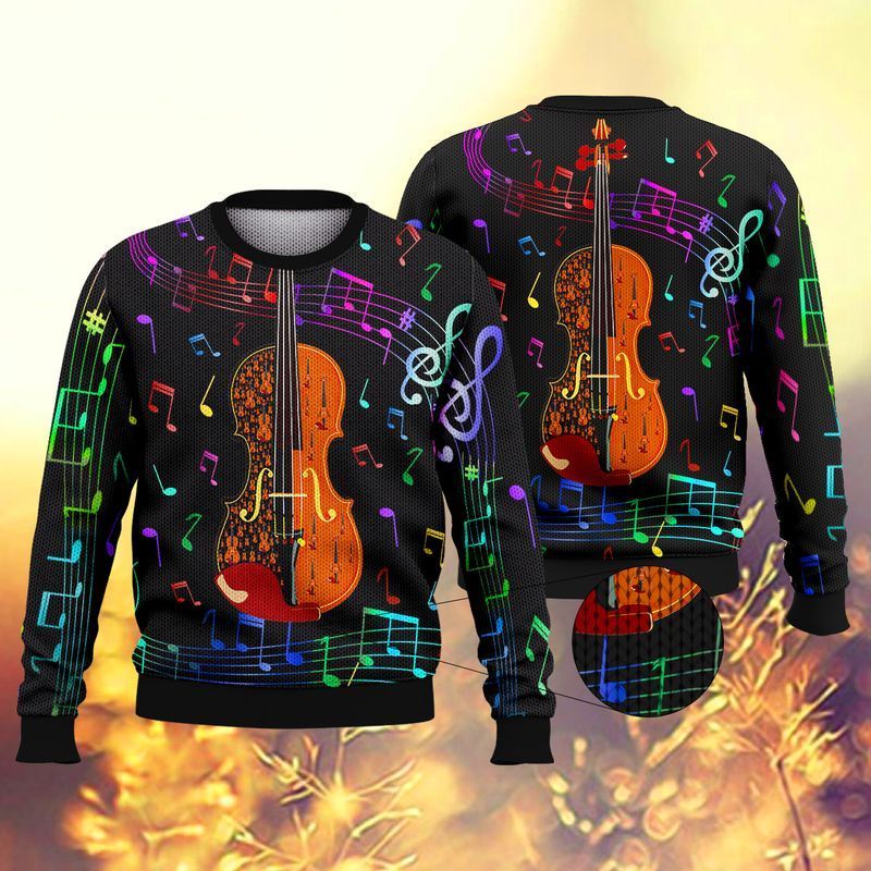 Violin Ugly Christmas Sweater- Best Christmas Gifts 2023