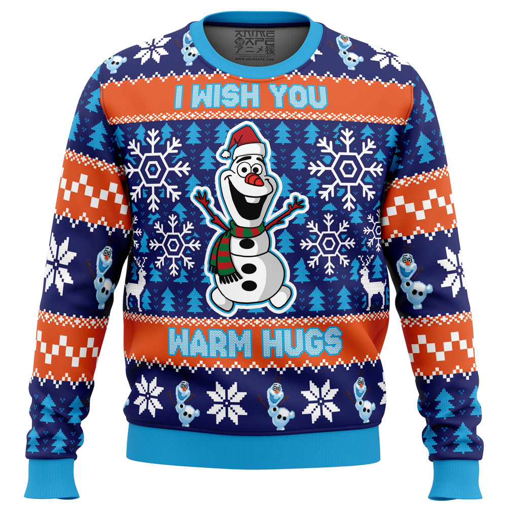 Warm Hugs Frozen Ugly Christmas Sweater- Best Christmas Gifts 2023