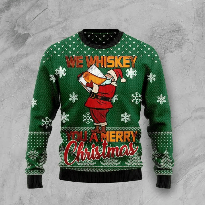 We Whiskey You A Merry Ugly Christmas Sweater – Best Christmas Gifts 2023