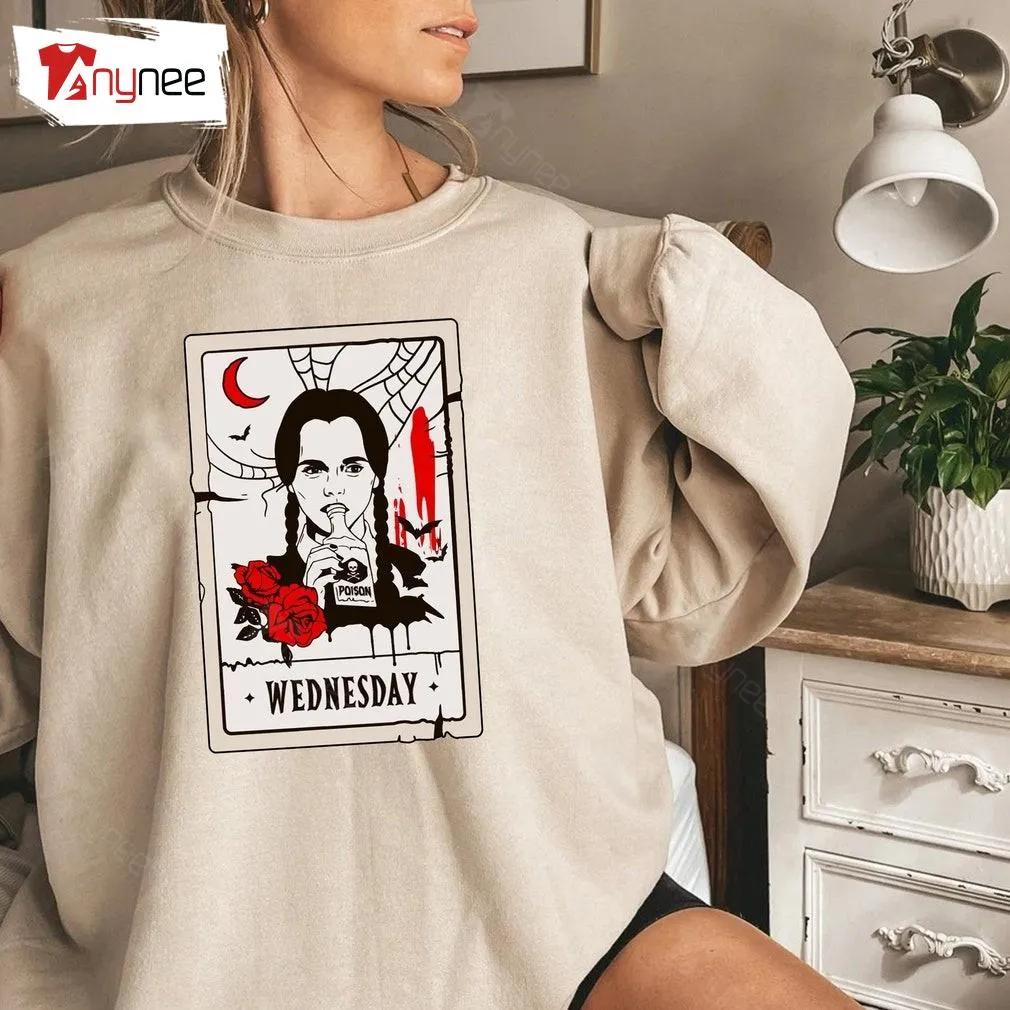 Wednesday Addams Sweatshirt Horror Tarot New 2022 TV Series