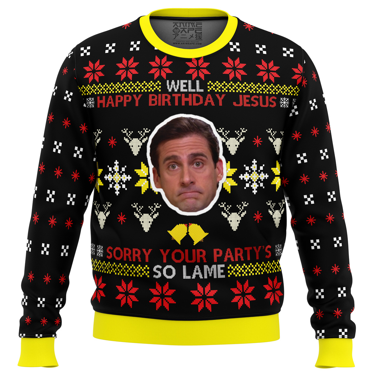 Well Happy Birthday Jesus The Office Ugly Christmas Sweater- Best Christmas Gifts 2023