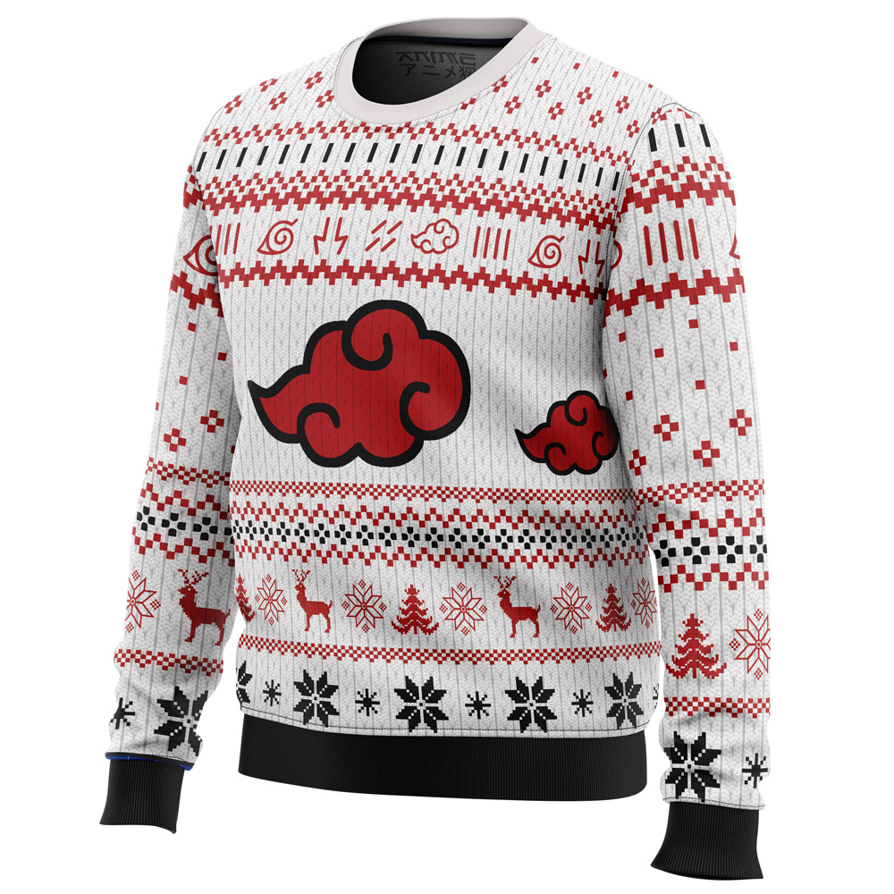 White Christmas Akatsuki Christmas Sweater- Best Christmas Gifts 2023