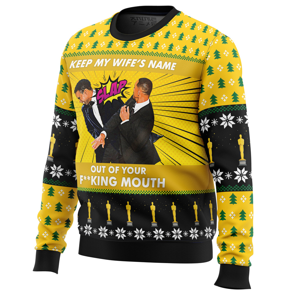 Will Smith Slaps Chris Rock Meme Ugly Christmas Sweater- Best Christmas Gifts 2023