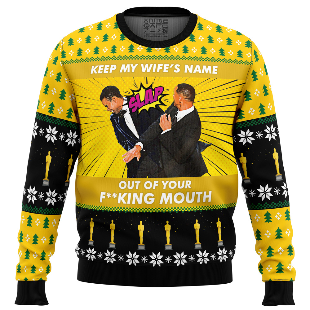 Will Smith Slaps Chris Rock Meme Ugly Christmas Sweater- Best Christmas Gifts 2023