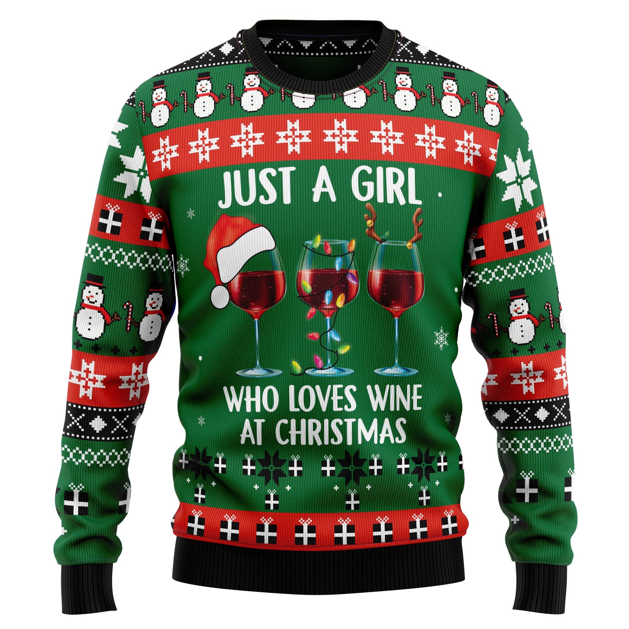 Wine Xmas T1910 Ugly Christmas Sweater- Best Christmas Gifts 2023