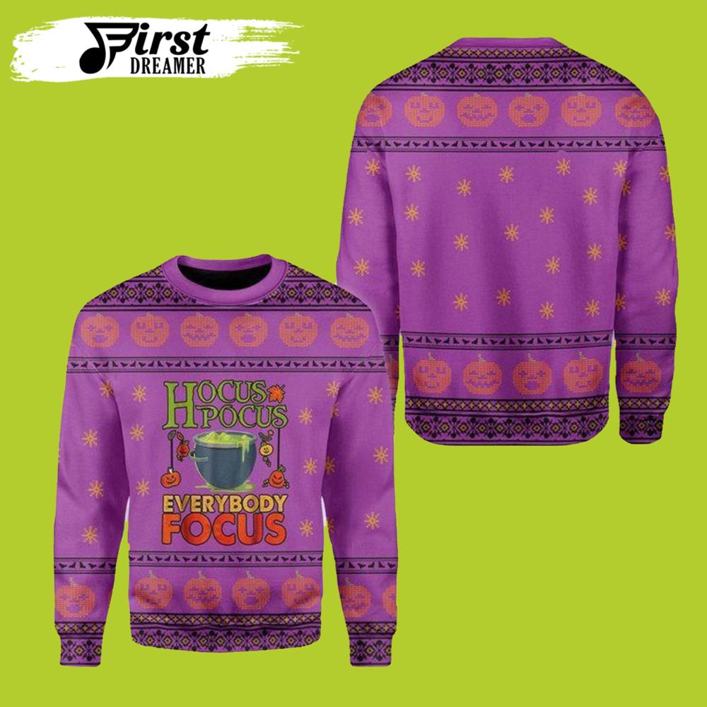 Witches Violet Hocus Pocus Ugly Christmas Sweater- Best Christmas Gifts 2023