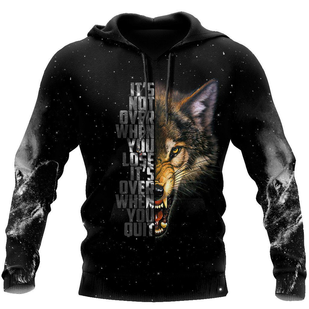 Wolf Never Quit 3D Hoodie