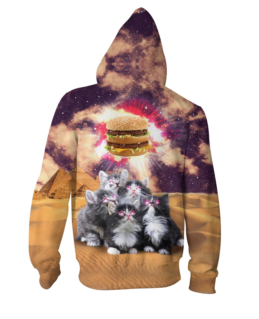 Worship The Burger 3D Hoodie