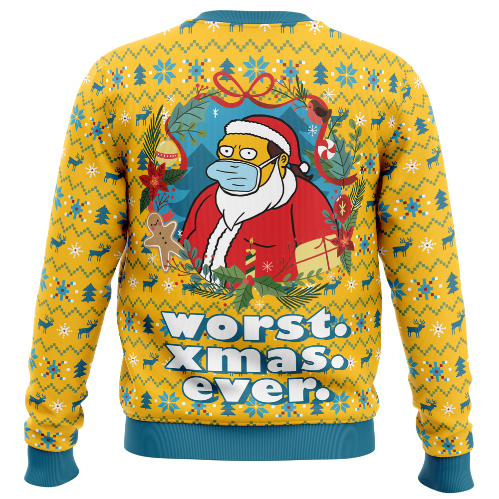 Worst Christmas Ever Simpsons Ugly Christmas Sweater- Best Christmas Gifts 2023