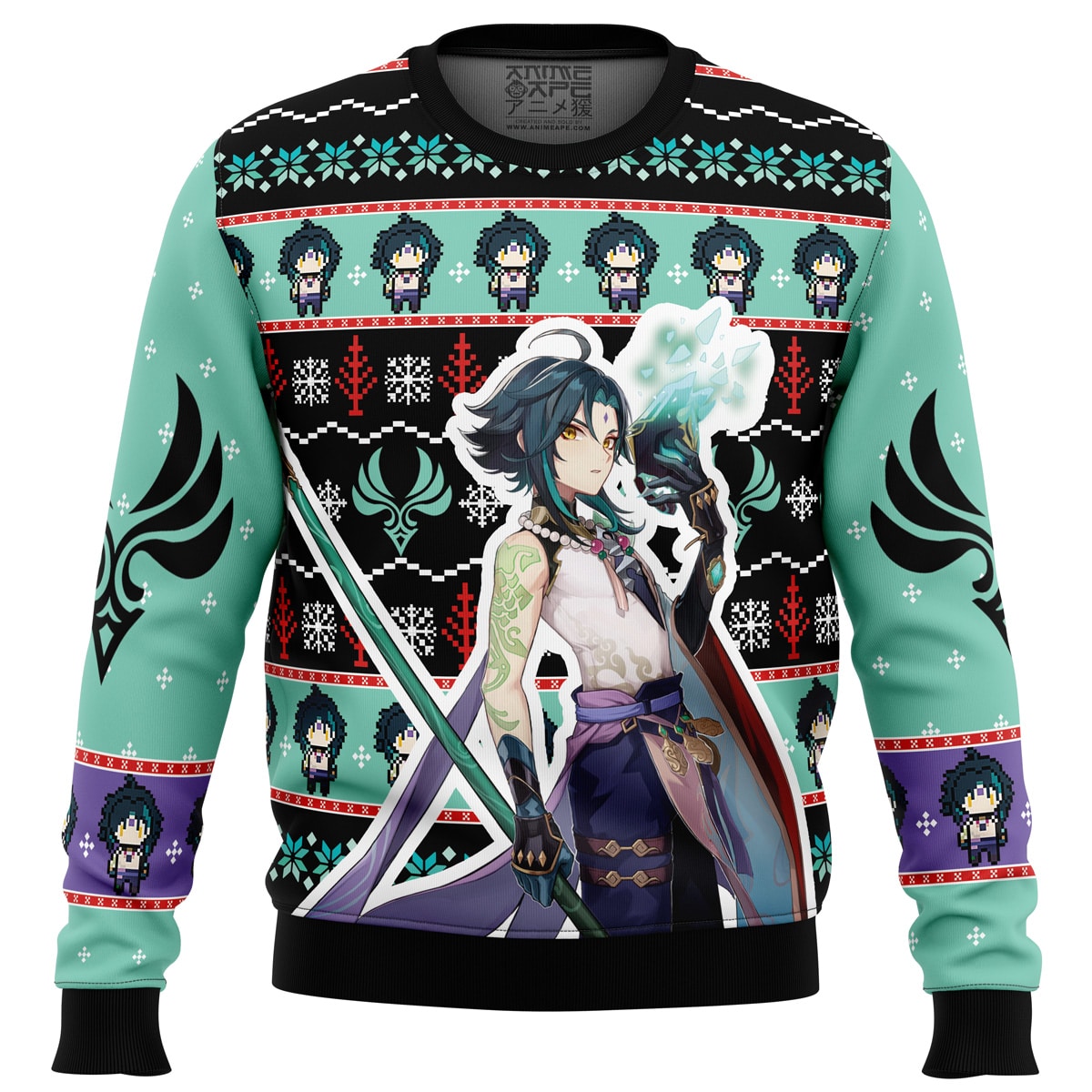 Xiao Genshin Impact Ugly Christmas Sweater- Best Christmas Gifts 2023